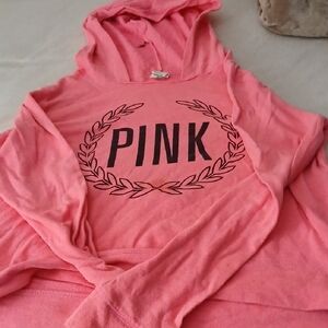 PINK Victoria's Secret Coral Top Hoodie